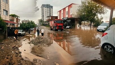 Türkiyədə sel və torpaq sürüşmələri baş verdi