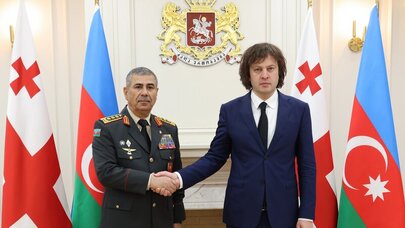 Zakir Həsənov İrakli Kobaxidze ilə görüşdü - FOTO