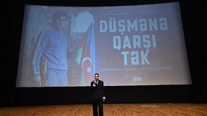 Natiq Qasımova həsr edilmiş "Düşmənə qarşı tək" filminin təqdim edildi - FOTO