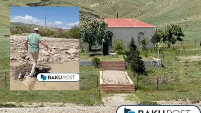 Müşfiqin ev muzeyinə aparan körpü uçdu: Ziyarətçilər çətin anlar yaşadı - VİDEO