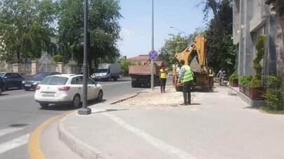 Bakıda obyekt səkini zəbt etdi: İH-dən reaksiya... - VİDEO