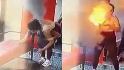 Çantasındakı “powerbank” partladı, xəsarət aldı - Video