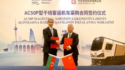 Azərbaycan Dəmir Yolları Çindən yeni yük və sərnişin lokomotivləri alınır - FOTO