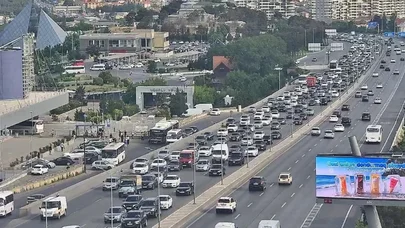Bakıda yalnız 3 istiqamətdə tıxac var