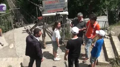 İsmayıllıda asma körpüdən istifadəyə görə kimlər ödəniş tələb edir? - Video