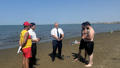 FHN-in Sumqayıt Regional Mərkəzi çimərliklərdə maarifləndirmə tədbiri keçirdi - FOTO