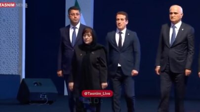 Rəsmilərimiz Xameneinin vida mərasimində... - Video