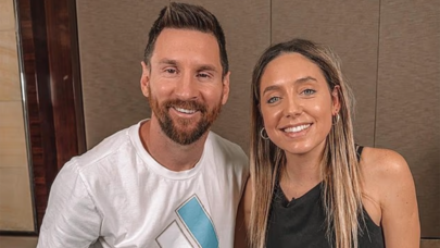Messi eşq yaşadığı iddia edilən jurnalisti kameraların önündə qucaqlayıb öpdü və... - Foto