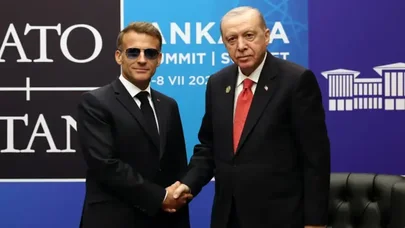 Ərdoğan və Makron görüşdü - FOTO