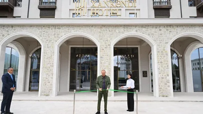 Prezident "Xankəndi" hotelinin açılışında - FOTO