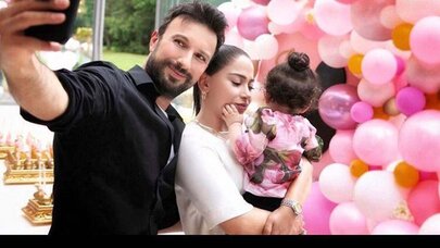 Tarkan xanımı və qızı ilə - FOTO