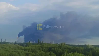 Rusiya alov içində: Ukrayna sərhədindən 1400 km məsafədə yerləşən nəhəng zavod vuruldu