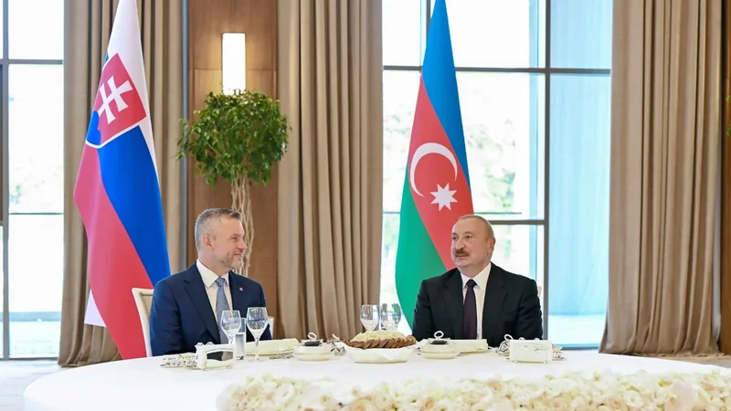 Prezidentin adından Slovakiya liderinin şərəfinə rəsmi nahar verildi - FOTO