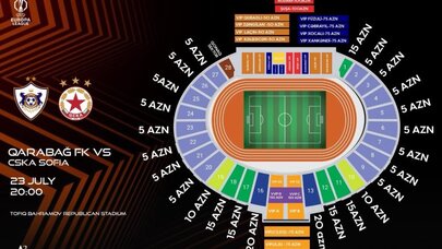 “Qarabağ” – ÇSKA oyununun biletləri satışa çıxarıldı