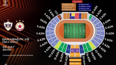 “Qarabağ”ın oyununa biletlər bu gün satışa çıxarılacaq