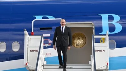 İlham Əliyev Almaniyaya səfər etdi - Foto