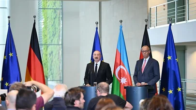 İlham Əliyev və Fridrix Merts mətbuata bəyanatlarla çıxış etdilər - YENİLƏNDİ