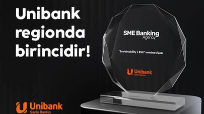 Unibank “Dayanıqlılıq / ESG” nominasiyası üzrə regionda birinci oldu
