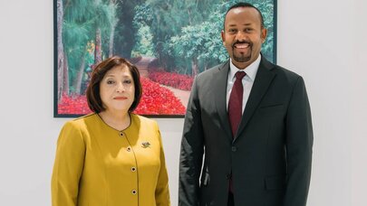 Efiopiyanın Baş naziri Sahibə Qafarova ilə görüşdü