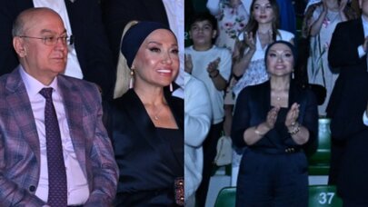 Kəmaləddin Heydərov festivalı xanımı ilə izlədi - FOTOLAR