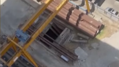 Bakıda binanın altından metroya keçid inşa edilir - Video