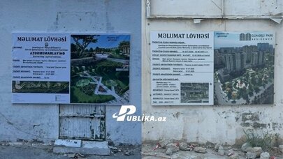 Yeni Günəşli əhalisini aldatdılar, park əvəzinə göydələn tikirlər - FOTO/VİDEO