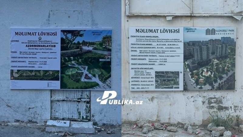 Yeni Günəşli əhalisini aldatdılar, park əvəzinə göydələn tikirlər - FOTO/VİDEO 