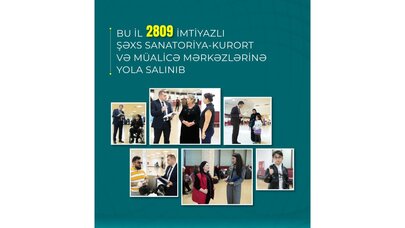 Bu il 2800-dən çox imtiyazlı şəxs sanatoriyalara göndərilib