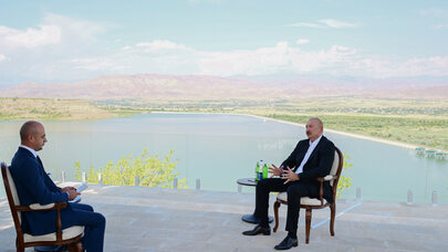 Prezident Naxçıvanda AzTV-yə müsahibə verdi - FOTO