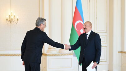 İlham Əliyev Almaniyanın Azərbaycanda yeni təyin olunmuş səfirinin etimadnaməsini qəbul etdi