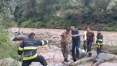 Tovuzda çayda köməksiz vəziyyətdə qalan iki nəfər xilas edildi