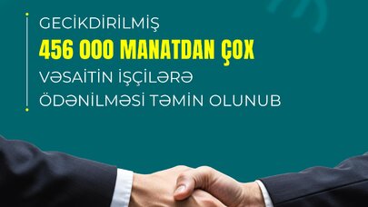 Gecikdirilmiş 456 min manatdan çox vəsait işçilərə ödənildi