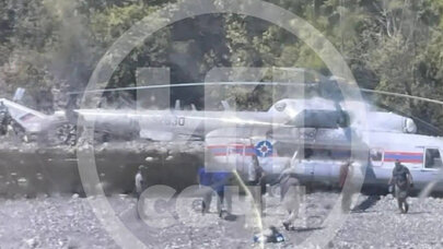 Soçidə helikopter sərt eniş etdi
