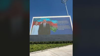Daşkənddə İlham Əliyevin Özbəkistana səfəri ilə bağlı bannerlər yerləşdirildi - VİDEO