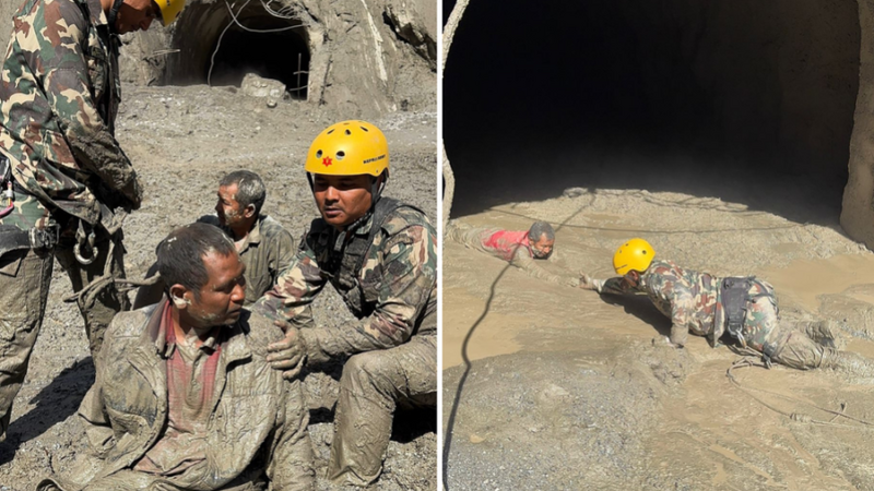 Hərbçilər tunellərdə SES işçilərini axtarırlar - 934 nəfər yoxa çıxıb