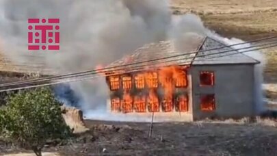 Cəlilabadda ev kül oldu - VİDEO