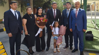 Nazlının ilk məktəb günü dövlət qayğısı ilə qeyd olundu - FOTO