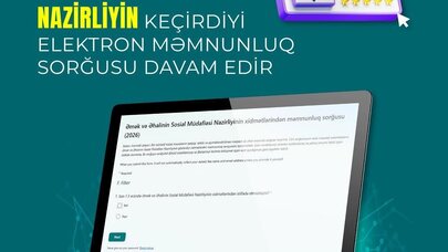 Nazirliyin xidmətləri ilə bağlı e-sorğu davam edir