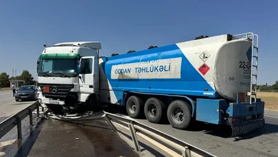 Yanacaq daşıyan avtomobil qəza törətdi