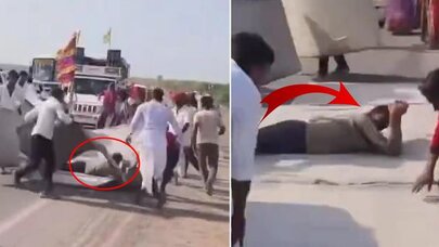 Məbədə çatmaq üçün 5 kilometr yuvarlandı: Qeyri-adi ritual - VİDEO
