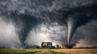 Güclü tornado ərazini dağıtdı: Dəhşətli görüntülər - VİDEO