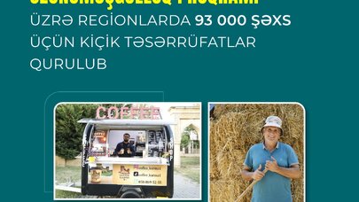 Regionlarda 93 min şəxs üçün kiçik təsərrüfat qurulub
