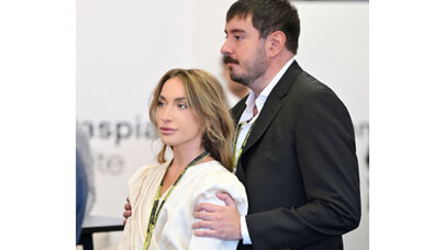 Heydər Əliyev xanımı ilə Formula 1-də - FOTO
