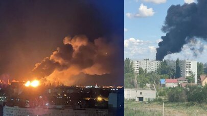Ukrayna ordusu İlski Neft Emalı Zavodunu vurdu