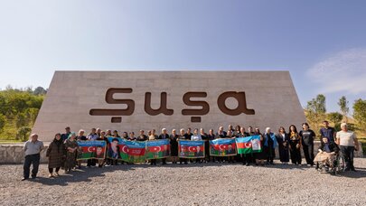Şəhid ailələrinin Şuşaya səfəri təşkil olundu - Foto