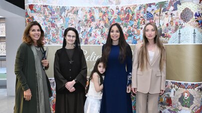 Leyla Əliyeva Müqəddəs Taxt-Tacda xalça sərgisinin açılışında - FOTO
