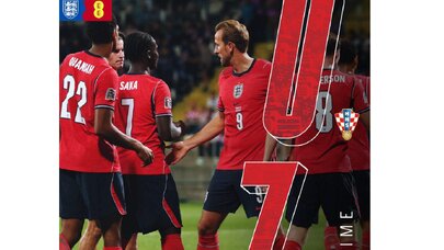 İngiltərə millisi Xorvatiyanı 7:0 hesabı ilə darmadağın etdi