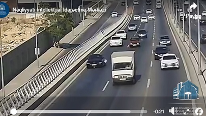 Nasaz avtomobil zəncirvari qəzaya səbəb oldu - Anbaan video