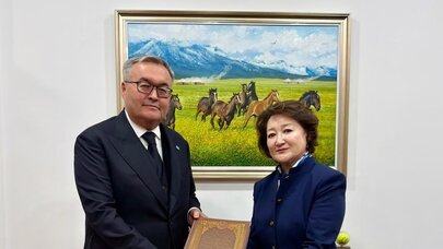 Türk Mədəniyyəti və İrsi Fondunun prezidenti Qazaxıstan XİN rəhbəri ilə görüşdü - FOTO
