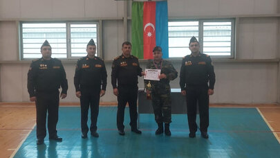 FHN-in Mülki müdafiə qoşunlarında voleybol yarışı keçirildi - FOTO